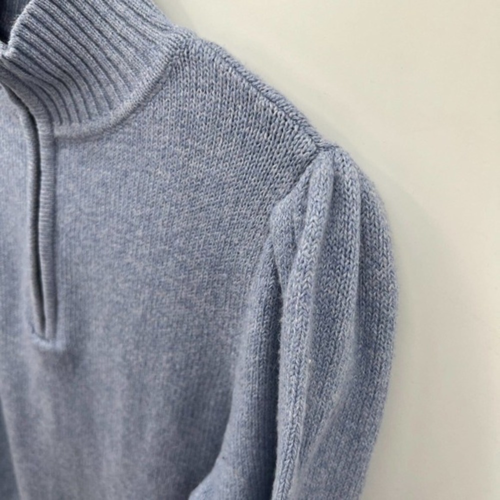 Universal Thread Sweater 1/4 Zip Puff Sleeve Mock Neck Pullover - Picture 5 of 10